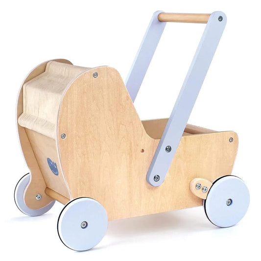 Wooden Baby Walker Cart – Sturdy Toddler Push Toy with Storage