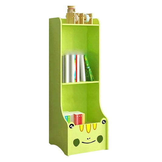 Kids Frog Design Wooden Book Shelf – Cute Storage Rack for Books & Toys