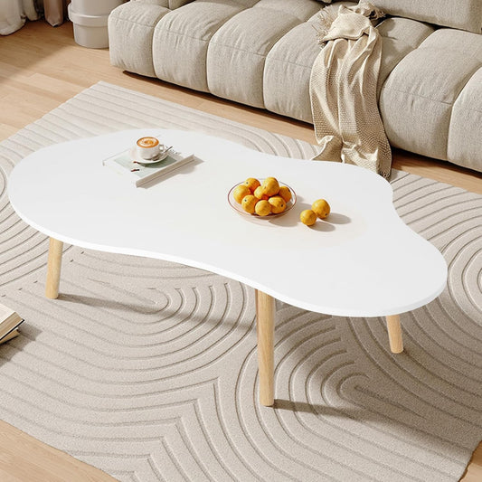 White Cloud Design Center Table – Contemporary Living Room Coffee Desk