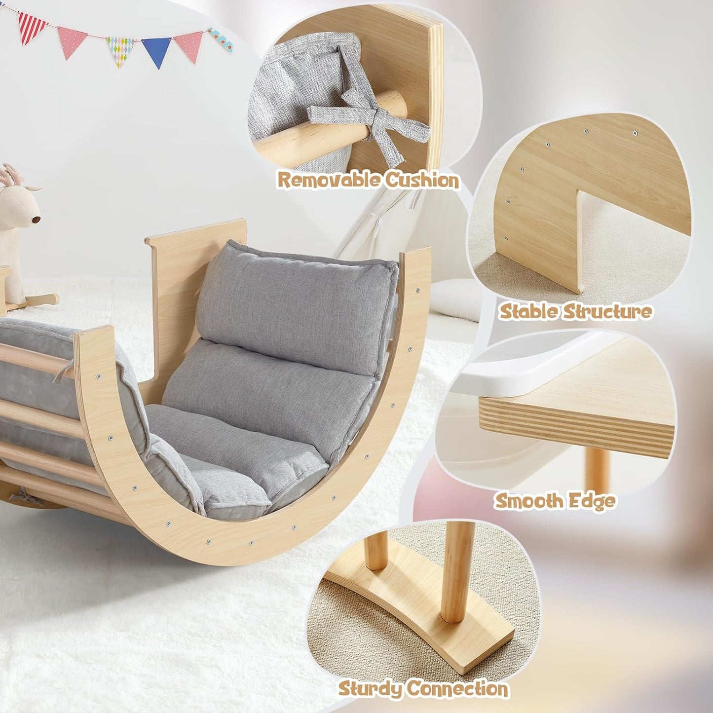 Arch Climber Wooden Play Set for Kids