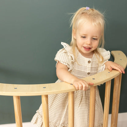 Wooden Baby Play Gym & Rocking Climber – Montessori Indoor Activity Set with Cushion