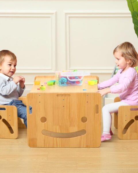 Kids Wooden Table & Chair Set | Multi-Purpose Activity Desk for Toddlers