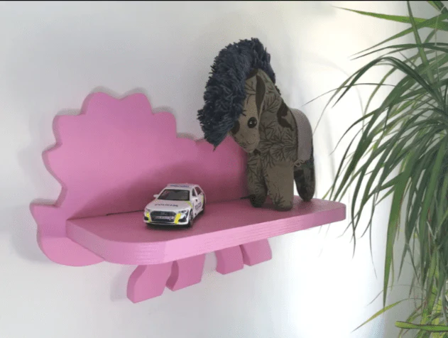 MDF Dinosaur Floating Wall Shelf | Kids Room Decorative Wall Organizer - Image 4
