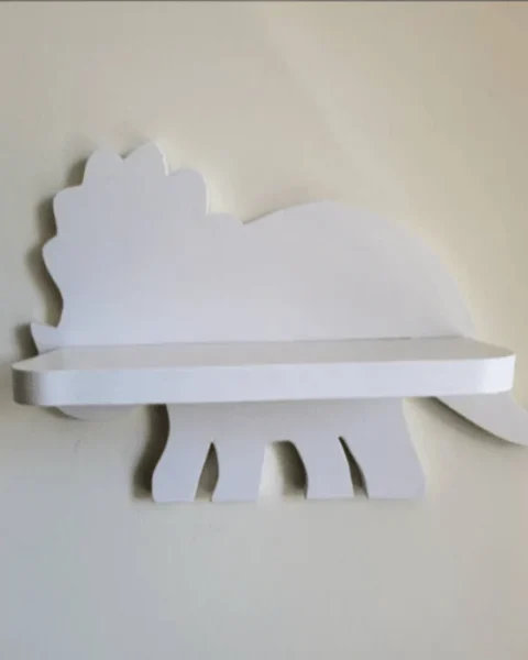 MDF Dinosaur Floating Wall Shelf | Kids Room Decorative Wall Organizer