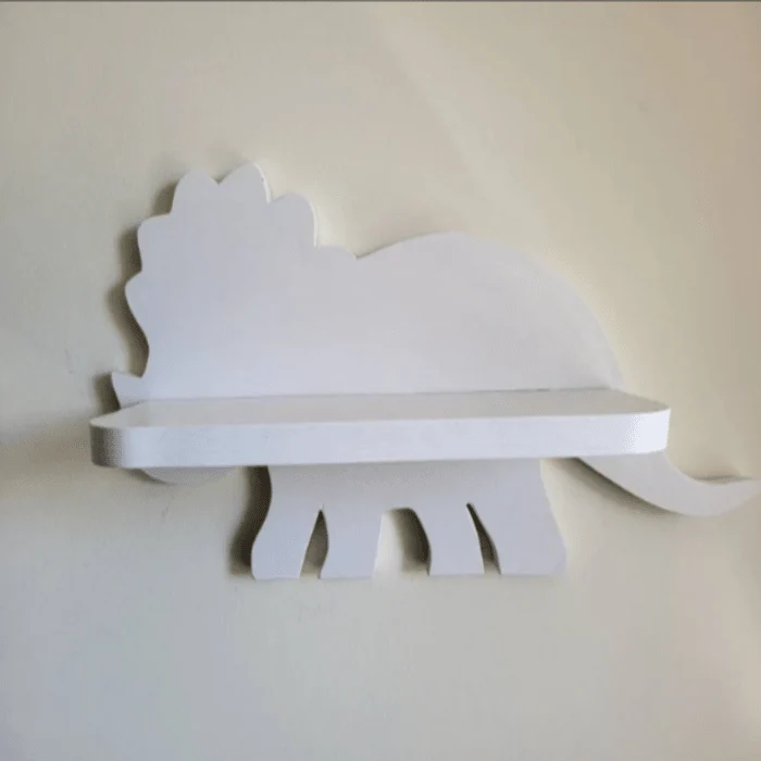 MDF Dinosaur Floating Wall Shelf | Kids Room Decorative Wall Organizer