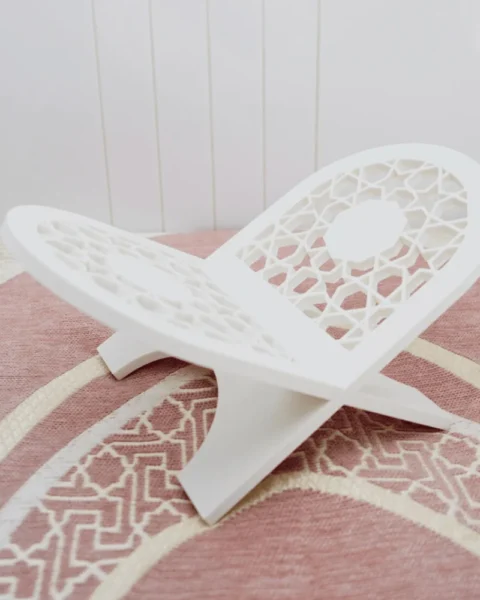 MDF Round Rehal Quran Stand | Foldable Holy Quran Reading & Book Holder