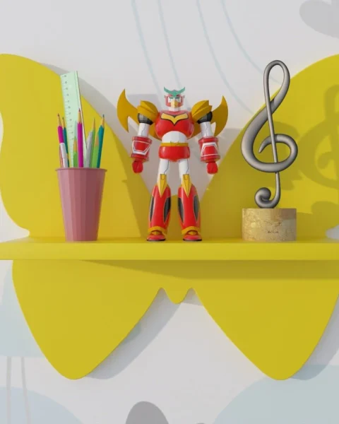 MDF Butterfly Floating Wall Shelf | Kids Room Decorative Wall Organizer