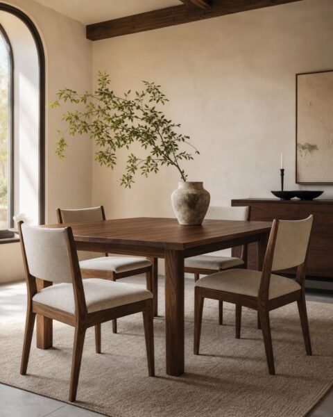 Solid walnut dining collection