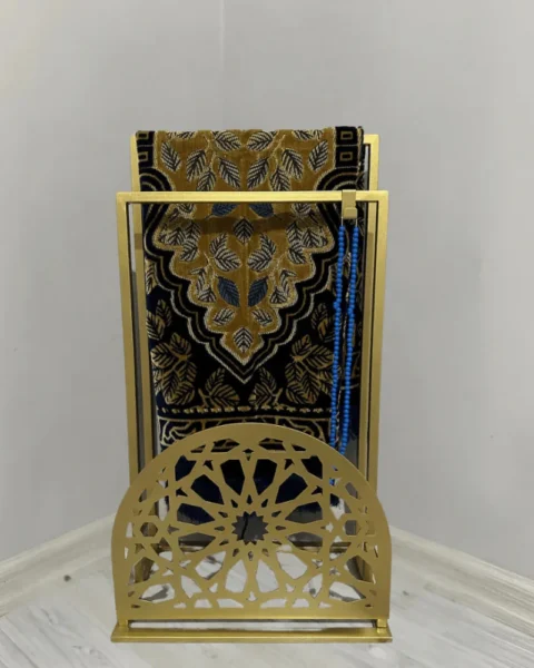 Metal Prayer Mat Stand | Islamic Janamaz Holder & Storage Rack