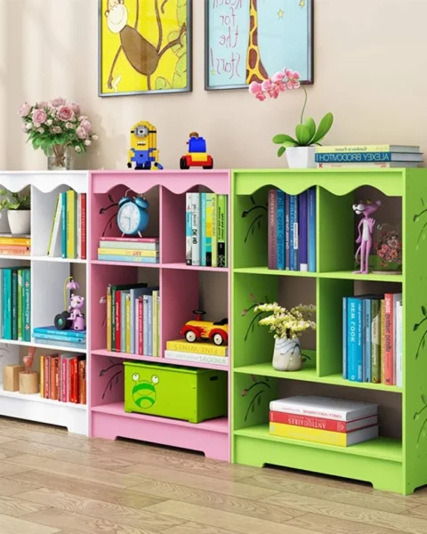Household Children's Bookcase Organizer Storage Rack | Kids Book Shelf | MDF Book Storage Display