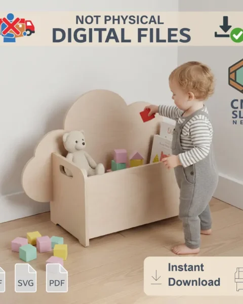 MDF Kids Toy Storage Box | Wooden Toy Chest
