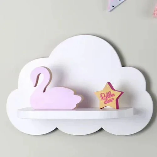 Ordic Cloud Floating Wall Shelves (Pack of 3) | Decorative Wall Display Rack - Image 3