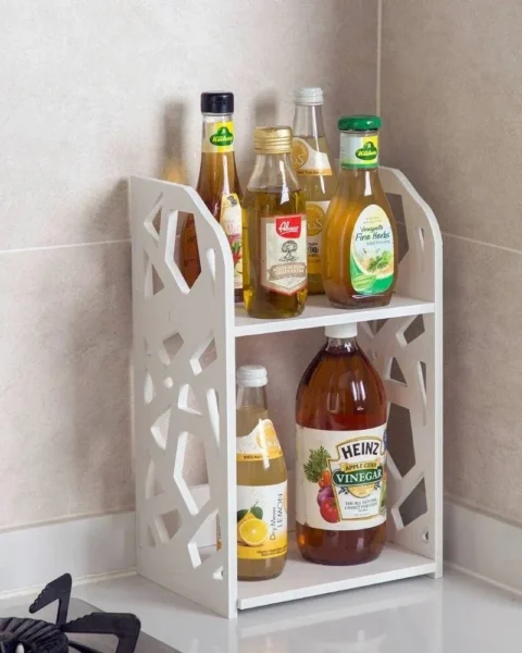 PVC 2-Tier Kitchen & Bathroom Organizer Rack